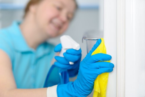 Reviewing service details during a carpet cleaning complaint