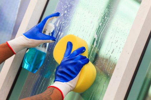 Trained carpet cleaner applying professional cleaning methods in West Heath